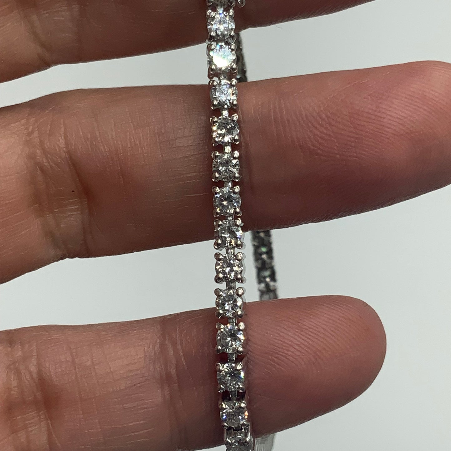 Pt850 プラチナ850 テニスブレスレット　5.05ct 約19cm