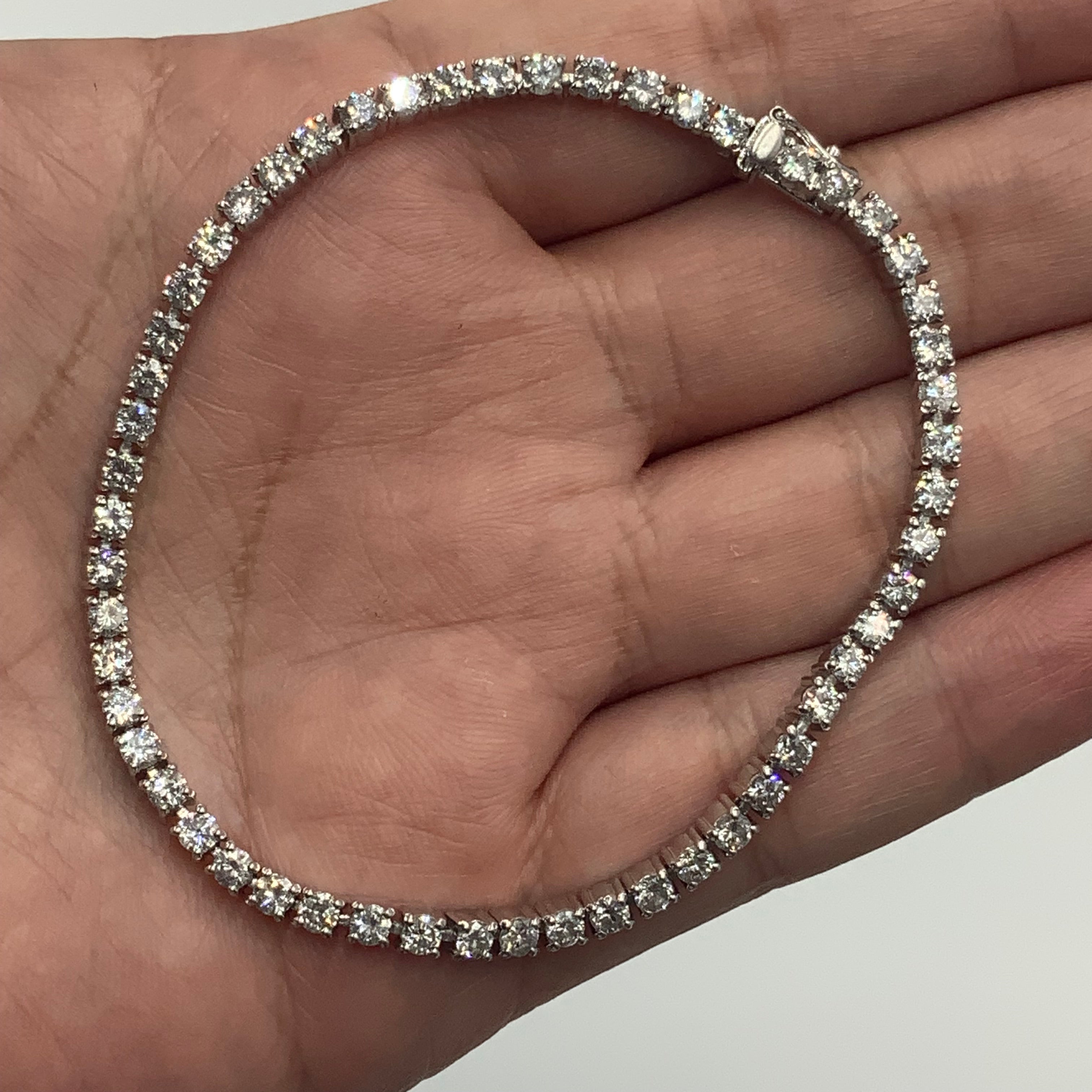 Pt850 プラチナ850 テニスブレスレット　5.05ct 約19cm