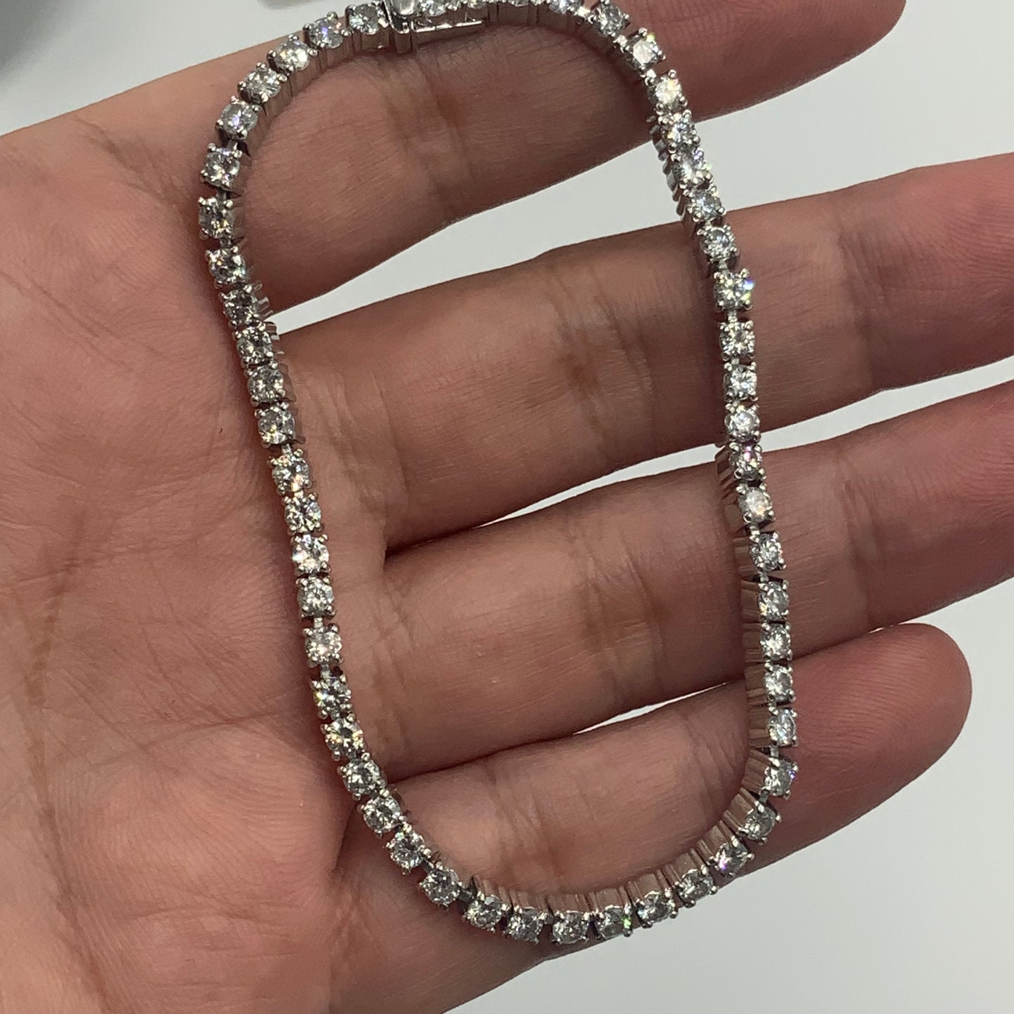 Pt850 プラチナ850 テニスブレスレット　5.05ct 約19cm